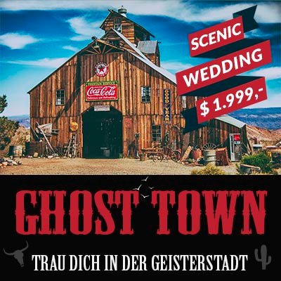Heiraten in einer Ghost Town in der Nähe von Las Vegas