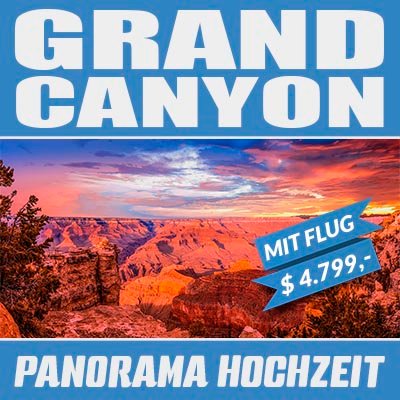 Heiraten vor dem atemberaubenden Panorma des Grand Canyon
