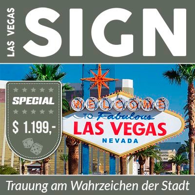 Heiraten am Las Vegas Sign dem Wahrzeichen der Stadt