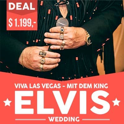 Heiraten mit Elvis Presley in einer Kapelle in Las Vegas.